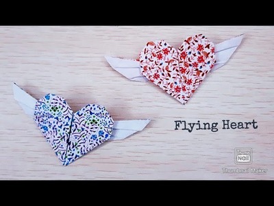 Origami: Flying Heart - 摺紙: 翅膀愛心 - Corazón con alas