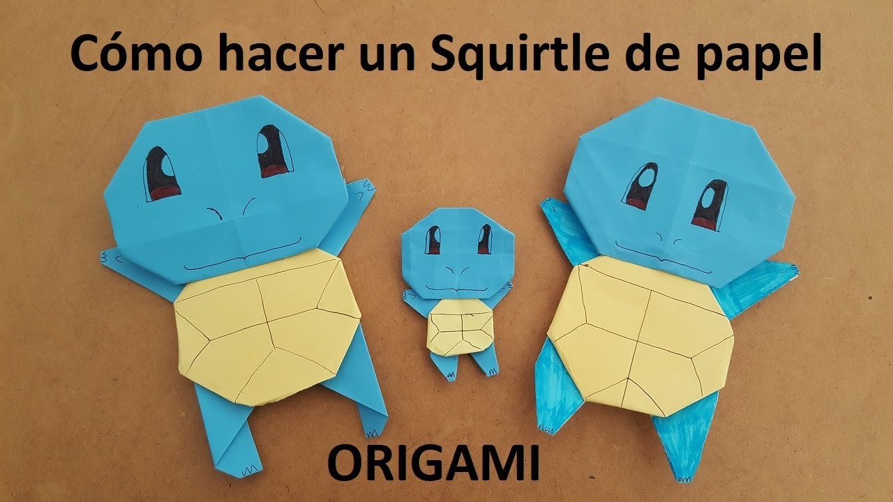 ????| SQUIRTLE |???? de papel - Origami PASO A PASO | POKEMON