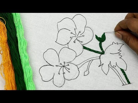 Bordado Fantasía Flor #01 |  hand embroidery fantasy flower pattern