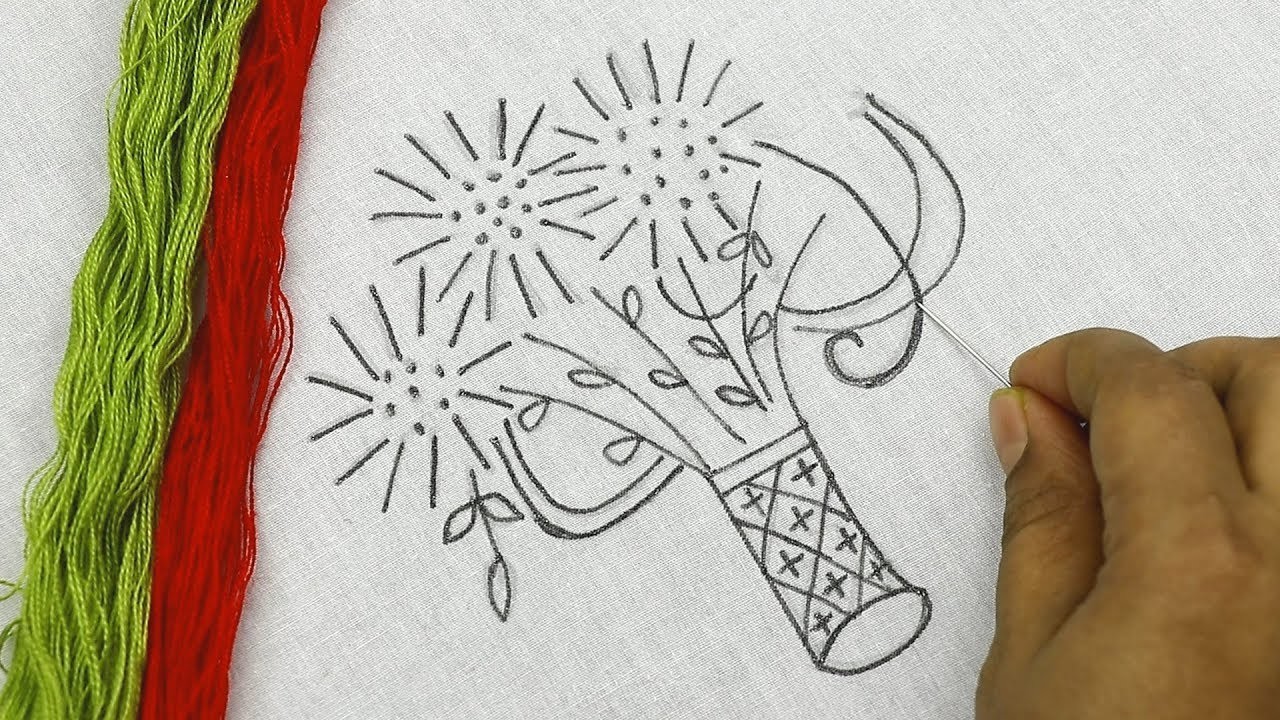 Bordado fantasía | Puntada para Flor muy Fácil | bordado mexicano | hand embroidery pattern