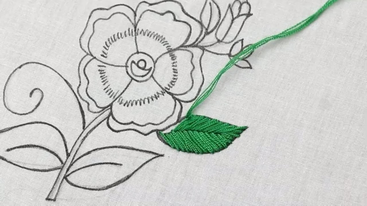Bordado fantasía | Puntada para Flor muy Fácil | Hand embroidery flower stitch for beginners