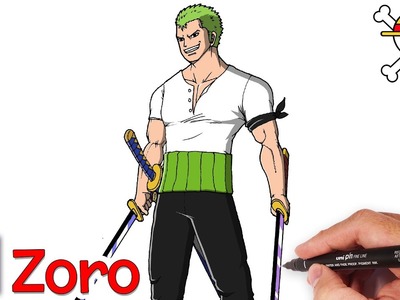 Como Dibujar a Zoro de One Piece Paso a Paso - Dibujos para Dibujar