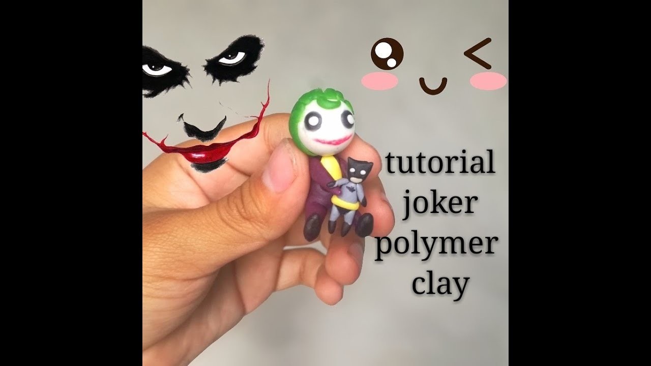 Como hacer un joker kawaii de porcelana fria o plastilina (tutorial)