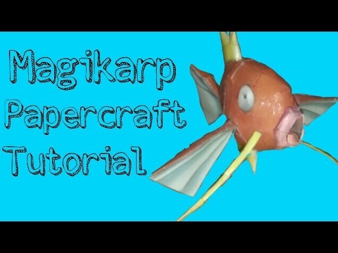 Como Hacer Un Magikarp de Papel | How to Make a Magikarp Out Of Paper (Papercraft) | AlanPapers