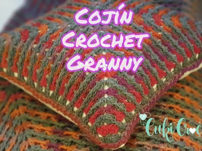 Cómo tejer a crochet COJÍN con base de GRANNY (modernizado. )