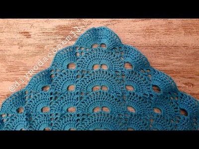 Como tejer chal valenciano a crochet fácil paso a paso