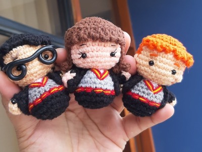 Harry Potter Ron Weasley Hermione Amigurumi a crochet - Día de la amistad????
