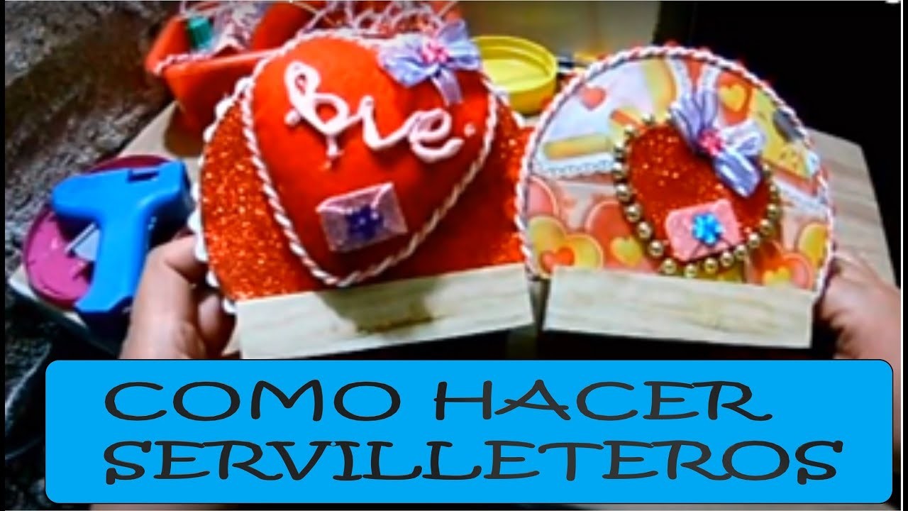 ¡COMO HACER SERVILLETEROS LINDOS¡MANUALIDADES 14 DE FEBRERO SERVILLETERO con CD´S RECICLAJE¡CORAZÓN????