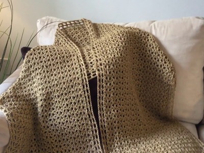 Modelo de Bufanda o Chal (Shawl) en Punto Abanicos sencillos en Crochet