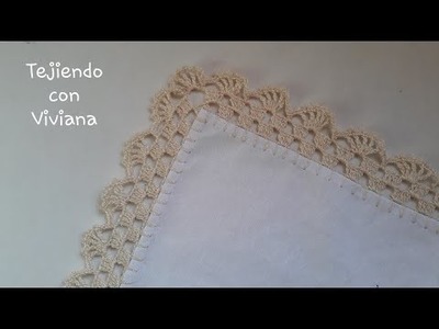 Orilla #73  Tejida a Gancho Crochet ( 5 Vueltas )