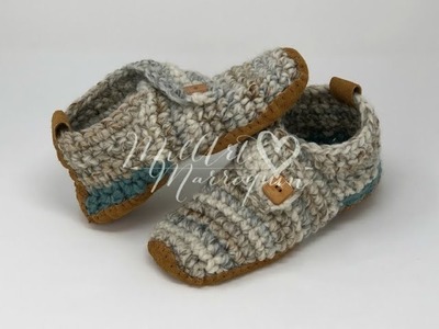 Pantuflas Crochet #7 fácil paso a paso