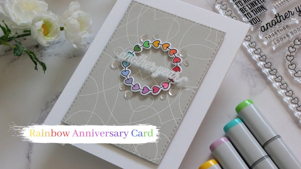 Rainbow Anniversary Card