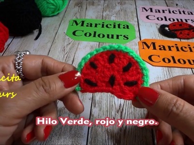 Sandía a Crochet Fácil Versión rápida Tutorial por Maricita Colours