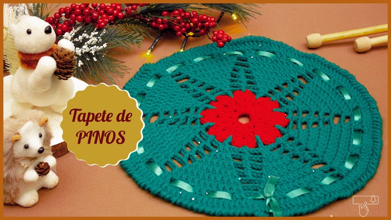 TAPETE DE PINOS - Tejido a Crochet