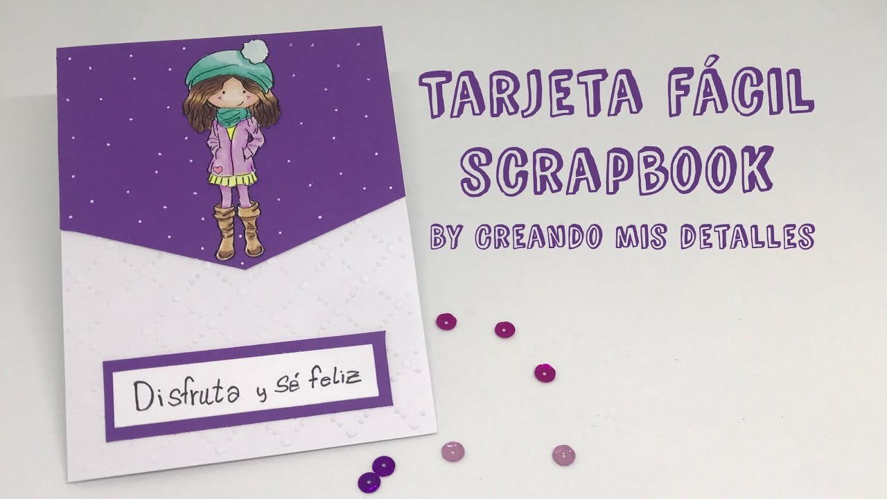 Tarjeta Scrapbook sencilla, estructura banderín