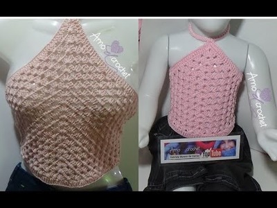 Top en crochet #Triángulo #Granny #Cualquiertamaño