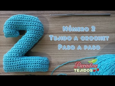 Tutorial Crochet ganchillo numero dos 2 - paso a paso números