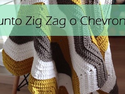 Tutorial Punto Zig Zag o Chevron a Crochet (fácil y rápido) ideal para mantas de bebé