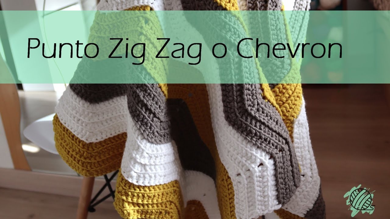 Tutorial Punto Zig Zag o Chevron a Crochet (fácil y rápido) ideal para mantas de bebé