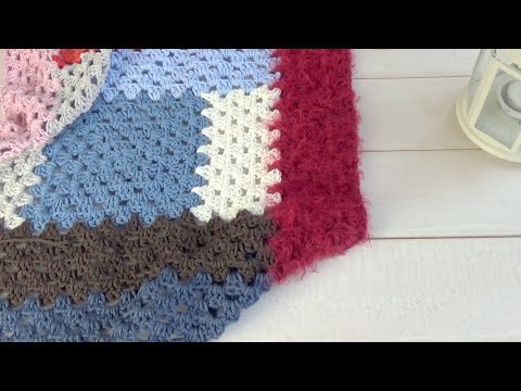 1º Parte manta de ganchillo fácil sin coser.manta de verdad crochet