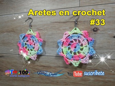 Aretes en Crochet #33 super faciles de hacer