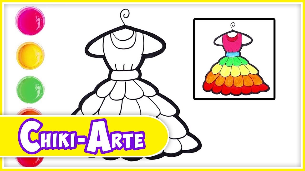 Chiki-Arte Aprende a Dibujar | Aprende a Dibujar un Vestido - Dibujos Infantiles