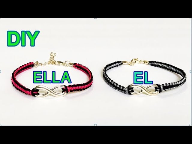 Como hacer  pulsera  para parejas  simbolo de la eternidad- DIY -Eternity symbol bracelet he and she
