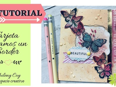 Cómo hacer una tarjeta con un borde -  Muy Fácil - SCRAPBOOKING