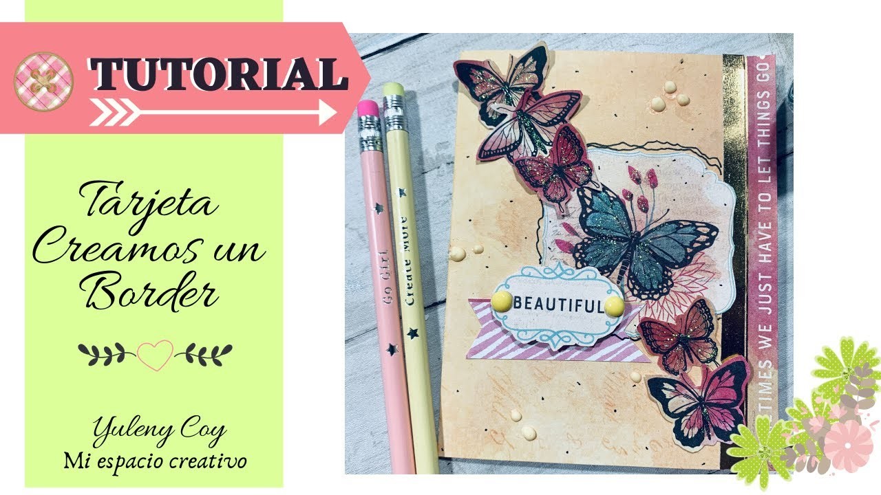 Cómo hacer una tarjeta con un borde -  Muy Fácil - SCRAPBOOKING