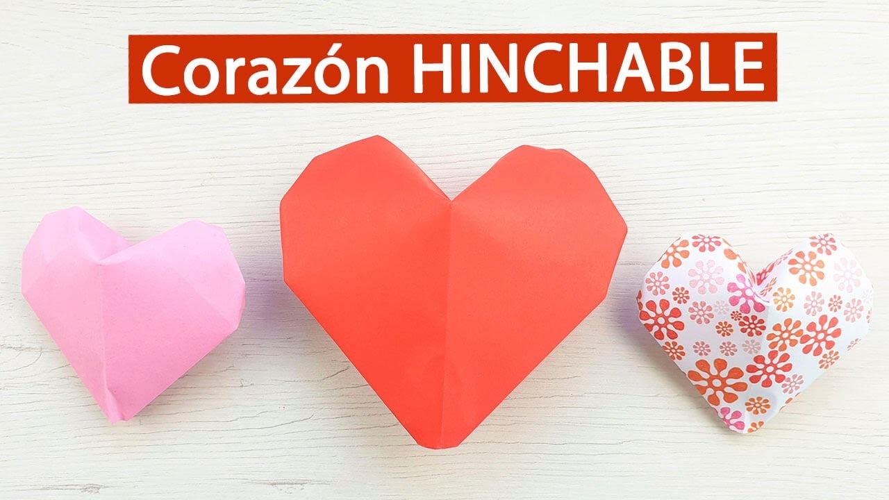 ???? Corazón hinchable de papel para Enamorados (Origami)