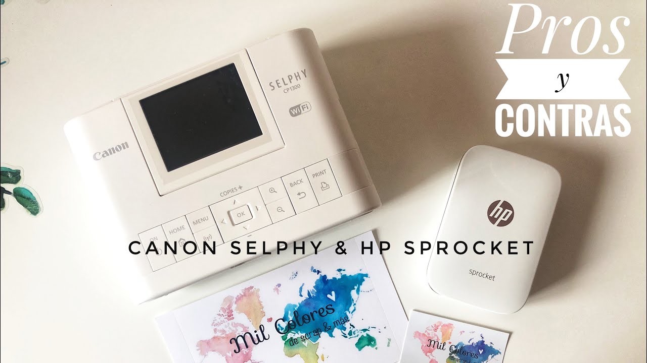 Diferencias entre la hp sprocket & Canon Selphy CP1300. Scrapbooking