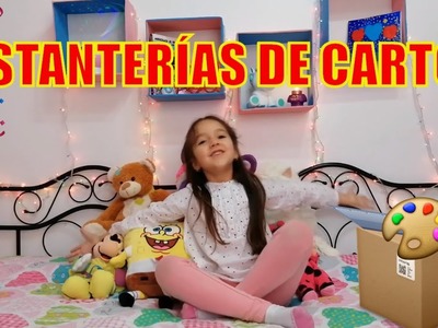 Manualidades de CARTÓN????????!!!. Estantería de Cartón FÁCIL y DIVERTIDA.????????