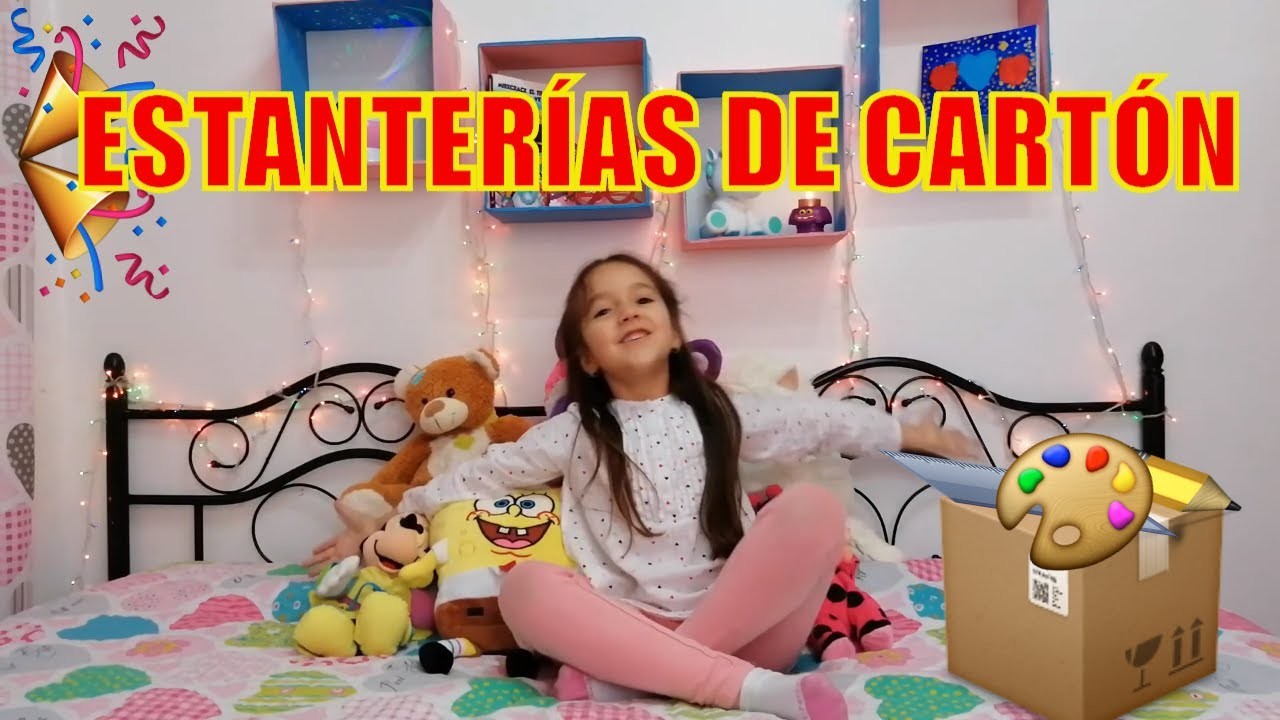 Manualidades de CARTÓN????????!!!. Estantería de Cartón FÁCIL y DIVERTIDA.????????