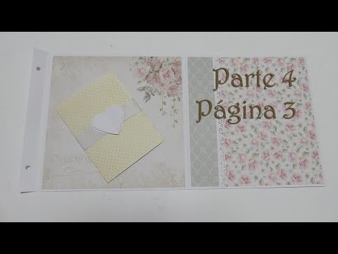 Parte 4. Página 3. Cierre con forma de corazón. DIY: Álbum de fotos para boda.