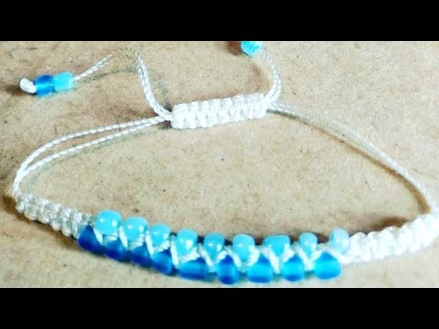 Pulsera doblé o egypcia.macrame???? (tutorial)