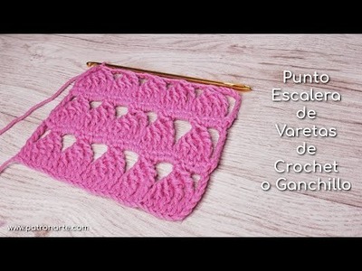 Punto Escalera de Varetas de Crochet - Ganchillo | Aprende Crochet Paso a Paso