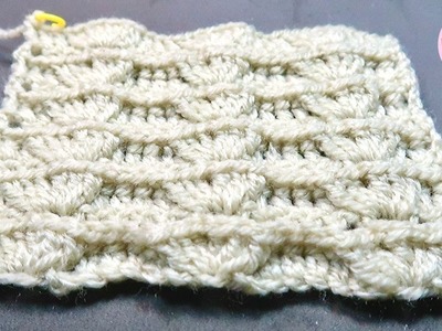 Punto Fantasia # 13 a crochet paso a paso (Versión Diestra)