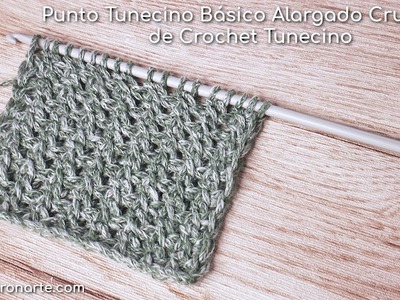 Punto Tunecino Básico Alargado Cruzado de Crochet Tunecino | Aprende Crochet Tunecino Paso a Paso