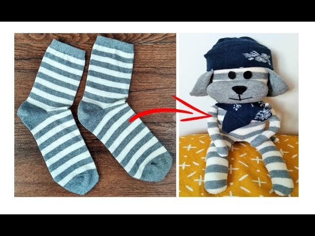 RECICLAR ROPA - PELUCHE DE CALCETINES - DIY: REUSE.RECYCLE OLD JEANS - TRANSFORM YOUR CLOTHES
