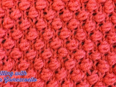 TEJIDOS A DOS AGUJAS: 70- Punto Puff.KNITTING WITH TWO NEEDLES: Puff Stitch