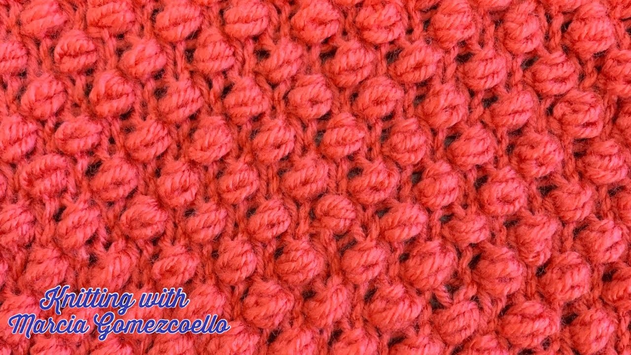 TEJIDOS A DOS AGUJAS: 70- Punto Puff.KNITTING WITH TWO NEEDLES: Puff Stitch