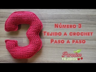 Tutorial Crochet ganchillo numero tres 3 - paso a paso números