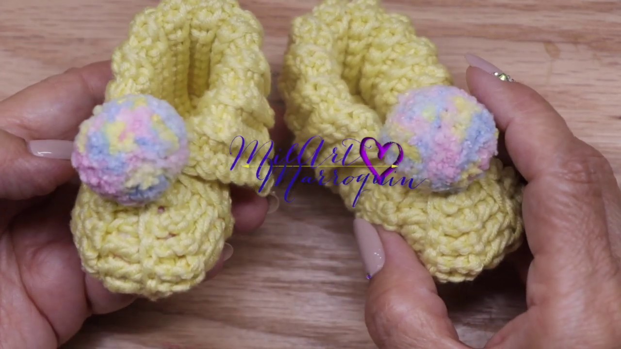 Zapatitos Crochet para bebé paso a paso (English Subtitles)