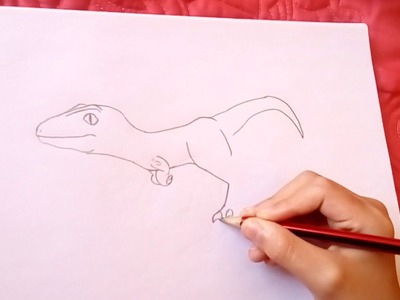 Como dibujar un raptor de ark :v