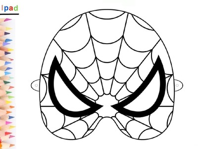 Como dibujar una MASCARA CARNAVAL SPIDERMAN | dibujos niños ????⭐ How to draw a SPIDERMAN MASK | kids