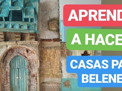 COMO ???? HACER  CASAS Y CASA de  BELEN   PASO A PASO en ICOPOR , Casa portal FACIL [PARTE 1]
