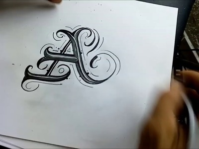 Como hacer letra biselada a.lettering bisel.practica letra biselada.malando lettering