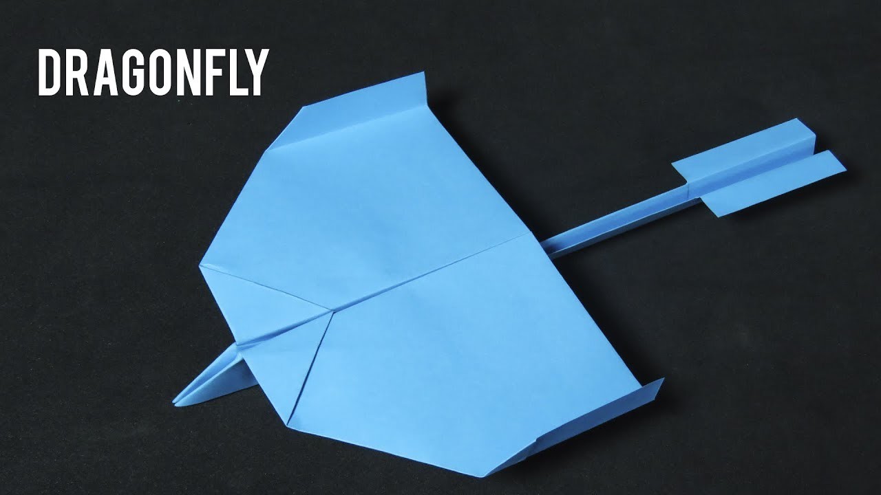 Como Hacer Un Avión De Papel Planeador! DRAGONFLY - How To Make Paper Airplane