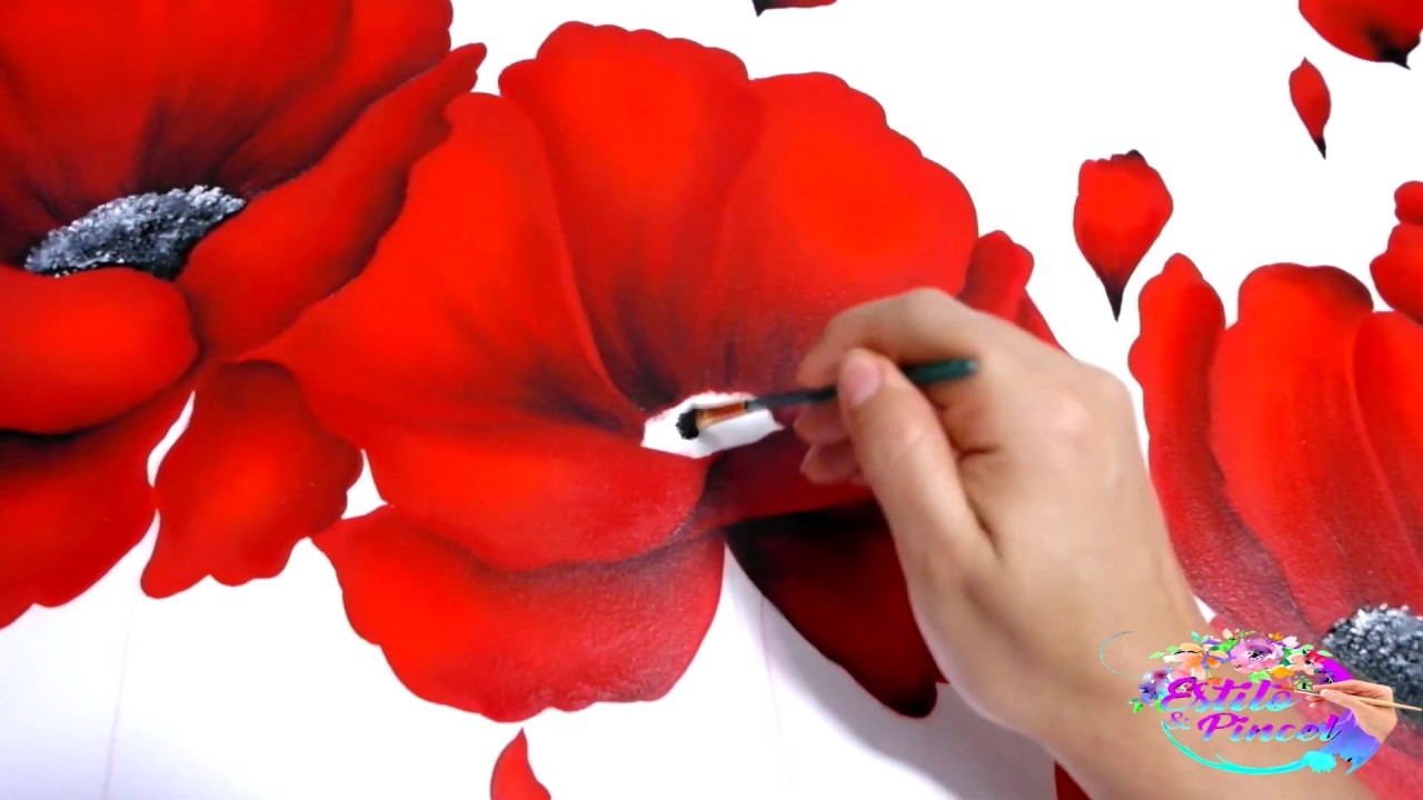 Como pintar con ACRILICOS ( cuadro flores) CUADROS MODERNOS????????