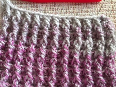 Cómo tejer punto elástico a crochet muy fácil de hacer